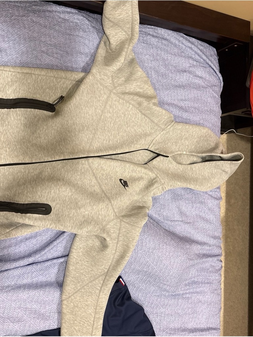 Nike Men's Gray Full-Zip Performance Hoodie Jacket